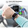 LETSCOM Smart Watch Fitness Tracker Heart Rate Monitor Step Calorie Counter Sleep Monitor Music Control IP68 Water Resistant 1.3" Color Touch Screen Activity Tracking Pedometer for Women Men