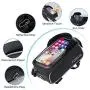 TURATA Bike Bags Bicycle Front Frame Bag Waterproof Handlebar Cycling Top Tube Pannier Touch Screen Sun Visor Large Capacity Mobile Phone Holder Fits Phones Below 6.5 Inches TURATA Bike Bags Bicycle Front Frame Bag Waterproof Handlebar Cycling Top Tube Pannier Touch Screen Sun Visor Large Capacity Mobile Phone Holder Fits Phones Below 6.5 Inches
