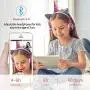 Kids Headphones, Wireless headphones for kids Unicorn headphones for girls Bluetooth headphones with Adjustable Headband, Over On Ear Headset w/Mic for Smartphones/School/Kindle/Tablet/PC Online Study