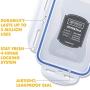 LOCK & LOCK Easy Essentials Food lids (flip-top) / Pantry Storage/Airtight containers, BPA Free, top-50.7 Cup-for Rice, Clear