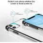 BELONGME Compatible with iPhone 11 Case 2019,Tempered Glass Screen Protector [2Pack] with Shockproof Crystal Clear Case for iPhone 11 6.1 inch.