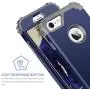 BENTOBEN Compatible with iPhone 8 Case and iPhone 7 Case 3 in 1 Hard Cover Hybrid Soft Silicone Bumper Shockproof Rugged Heavy Duty Slim Non-Slip Full Body Protective Phone Cases Navy Blue&Grey