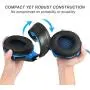 EasySMX Comfortable LED 3.5mm Stereo Gaming LED Lighting Over-Ear Headphone Headset Headband with Mic for PC Computer Game with Noise Cancelling & Volume Control EasySMX Comfortable LED 3.5mm Stereo Gaming LED Lighting Over-Ear Headphone Headset Headband with Mic for PC Computer Game with Noise Cancelling & Volume Control