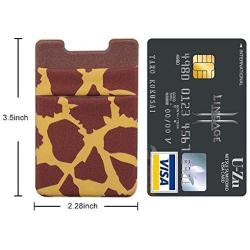 SHANSHUI Phone Wallet, 2 Pack Adhesive Credit Card Holder Phone Pocket Compatible with iPhone, Samsung, Most Android Smart Phones - Deer