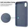 iPhone XR Case, Anuck Soft Silicone Gel Rubber Bumper Phone Case with Anti-Scratch Microfiber Lining Hard Shell Shockproof Full-Body Protective Case Cover for Apple iPhone XR 6.1" 2018 - Blue Gray