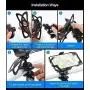 Bike Phone Mount - Universal Adjustable Cell Phone Holder for Bicycle Motorcycle Compatible with Phone Max Xr Xs X Pro 11 8 7 Plus Samsung 360°Rotation Silicone Bicycle Phone Holder Bike Phone Mount - Universal Adjustable Cell Phone Holder for Bicycle Motorcycle Compatible with Phone Max Xr Xs X Pro 11 8 7 Plus Samsung 360°Rotation Silicone Bicycle Phone Holder