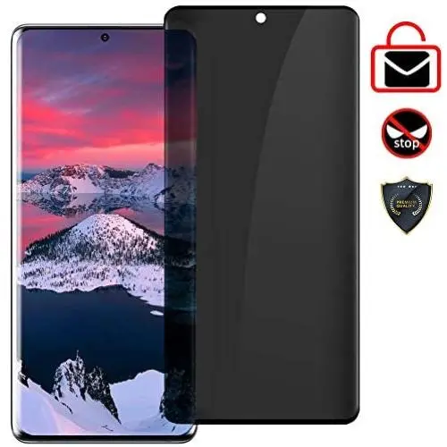 for Galaxy S20 Ultra Tempered Glass Privacy Screen Protector, [Anti-spy] [9H Hardenss] [3D Curved] [Easy Installation] [Darken Screen] HD Protective Film for Samsung Galaxy S20 Ultra