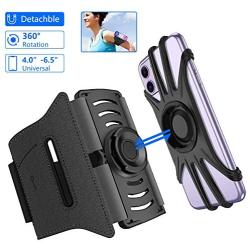 Running Phone Holder VUP IPhone Armband Detachable 360 Rotatable Arm Bands for Cell Phone Fit Any 4-6.5" Phones iPhone Xs Max XR X 8 7 6 6S Plus Samsung Galaxy S9+ S9 S8 S7 S6 Edge Note 8 Google Pixel