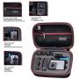 Smatree Carrying Case Compatible for GoPro Hero 8/7/6/5/4/3+/3/2/1/GOPRO HERO (2018)/DJI Osmo Action(Black & Red)-Extra-Small