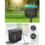 LITOM Solar Bug Zapper Outdoor, Solar-Powered & USB Charge with LCD Display, Indoor Electric UV Insect Catcher & Solar Killer Mosquito Zappers for Home, Deck, Garden, Patio, Yard, Camping, Flowerbeds