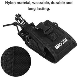 Zerone Universal Walkie Talkie Nylon Belt Case Bag with Adjustable Shoulder Strap Two Way Radio Holder Holster Case MSC-20A for Kenwood/Motorola/ HYT Two-Way Radio