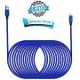 Fast Phone Charger Cable 16FT/5M Cell Phone Charging Cord Extra Long Nylon Braided Data Sync Cable Metal Connector Blue USB Cable Powerline for Phone XR/X/8/8 Plus/7/7 Plus/6/6s/Plus/SE Pad