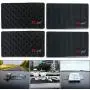 ZC GEL Sticky Pad (4 Pack), Removable and Traceless Car Dashboard Mat with Heat Resistant, Sticky Non-Slip Dashboard Gel Pad for Cell Phone, Sunglasses, Keys, Coins and More