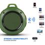 Outdoor Waterproof Bluetooth Speaker,Kunodi Wireless Portable Mini Travel Speaker with Subwoofer, Enhanced Bass, Built in Mic for Sports, Pool, Beach, Hiking, Camping (Green)
