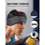 Sleep Headphones Bluetooth Sports Headband, Wireless Music Headband Headphones, IPX6 Waterproof Headphones with Mic for Sleeping Workout Running Insomnia Side Sleepers Travel AMSR Yoga Meditation