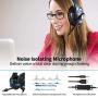ONIKUMA K1-PRO Stereo Gaming Headset for Xbox One, PC, PS4 Over-Ear Headphones with Noise Canceling Mic, Soft Breathing Earmuffs, LED Light, Mute&Volume Control for Mac Laptop Smartphone Tablet