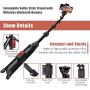 Selfie Stick Tripod, 59" All-in-One Extendable Portable Bluetooth Selfie Sticks Phone Tripods Compatible with iPhone 11 11 pro Xs Max Xr X 8Plus 7, Galaxy S10+ S9 S8 and Digital Cameras, Lightweight