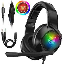 3.5mm K19 Gaming Headset LED MIC Headset Headset RGB Mobile Phone Computer Eating Chicken Gaming Headset for PC Laptop PS4