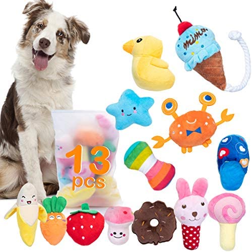 Dono Squeaky Plush Dog Toys-Pet Pack for Puppy Cute Toys Small Stuffed Puppy Chew Interactive Doggie Toys 13 Pack Tooth Grinding & Training Pet Toy Supplies for Medium to Small Dogs Dono Squeaky Plush Dog Toys-Pet Pack for Puppy Cute Toys Small Stuffed Puppy Chew Interactive Doggie Toys 13 Pack Tooth Grinding & Training Pet Toy Supplies for Medium to Small Dogs