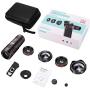 Phone Camera Lens, KNGUVTH 5 in 1 Cell Phone Lens Kit - 12X Zoom Telephoto Lens + Fisheye Lens + Super Wide Angle Lens+ Macro Lens Compatible with iPhone 11 Pro Max X XS XR/8/7/6/6s Samsung Android