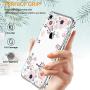LUHOURI iPhone SE Case 2020,iPhone 8 Case,iPhone 7 Case with Screen Protector,Clear with Blooming Floral Flower for Girls Women,Protective Phone Case for iPhone 7 /iPhone 8/ iPhone SE2