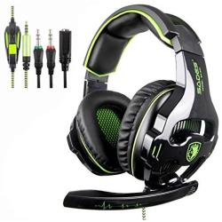 SADES SA810 New Updated Gaming Headset Xbox One Headset Over Ear Stereo Gaming Headphones with Noise Isolation Microphone for New Xbox One PC PS4 Laptop Phone