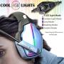 PS4 Gaming Headset Pro Gaming Headphone for Xbox one PC with Mic Stereo Surround Over-Ear Headset RGB Rainbow Light& Noise Cancelling for Laptop Tablet Mac Smart Phone (Blue)