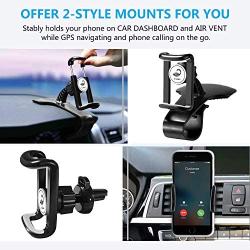 Cutier Car Dashboard Phone Holder Air Vent Mount 360 Degree Rotation Adjustable Mobile Clip Stand Suitable for 4-7 Inches Smartphones