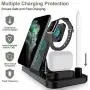 Wireless Charger Dock 4 in 1 Fast Charging Station, iKALULA Nightstand QI Quick Charger, Foldable Adjustable Stand for iPhone SE/11/11 Pro Max/XR/XS Max, iWatch 5/4/3/2/1 Airpods Pro/2/1 Apple Pencil