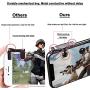 Mobile Game Controller, Norhu Phone Game Triggers - Sensitive Shoot and Aim Buttons Shooter Handgrip- 1Pair(L1R1) (Silver)