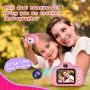 Seckton Upgrade Kids Selfie Camera, Best Birthday Gifts for Girls Age 3-9, HD Digital Video Cameras for Toddler, Portable Toy for 3 4 5 6 7 8 Year Old Girl with 32GB SD Card-Pink