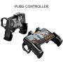 K21 PUGB Helper Four - Finger Linkage Game Handle Peace Elite Fast Shooting Button Controller Mobile Game Controller Game Trigger Joystick Gamepad for 4-6.5" iOS & Android Phone