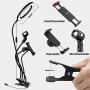 Led Ring Light with iPad Microphone Holder Desk Kit - Selfie Flash vlogging Camera Video Live Stream Light with Flexible Lazy Arms for iPhone Android Cell Phone & Tablet