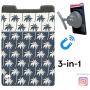 The StickyWallet Tropical Two-Tone | Spandex Stick On Phone Wallet + Finger Strap + Magnetic | Sticks to Case: iPhone or Smartphone (11 XS Pro Max X etx) (Tropical Two-Tone, 1 Pack)