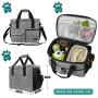 PetAmi Dog Travel Bag | Airline Approved Tote Organizer with Multi-Function Pockets, Food Container Bag and Collapsible Bowl | Perfect Weekend Pet Travel Set for Dog, Cat