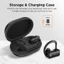 Wireless Earbuds, Vislla 5.0 Bluetooth Sport Headphones Stereo Bass Sound TWS Ear Buds Over Ear Sweatproof Headset 8 Hours Playtime Wireless Earphones with Mic & Charging Case for Running/Working Out