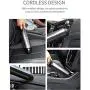 Car Vacuum Cleaner Portable Handheld Vacuum Cordless Mini Vacuum Cleaner 5200PA Powerful Suction Rechargeable for Home and Car Cleaning-Black Grey Car Vacuum Cleaner Portable Handheld Vacuum Cordless Mini Vacuum Cleaner 5200PA Powerful Suction Rechargeable for Home and Car Cleaning-Black Grey