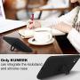 KUMEEK for iPhone 11 Case Fingerprint | Kickstand | Anti-Scratch | Microfiber Liner Shock Absorption Gel Rubber Full Body Protection Liquid Silicone Case for iPhone 11-Black