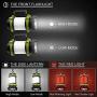 Wsky Rechargeable Camping Lantern Flashlight, 6 Modes, 3600mAh Power Bank, Two Way Hook of Hanging, Perfect for Camping, Hiking, Outdoor Recreations, USB Charging Cable Included