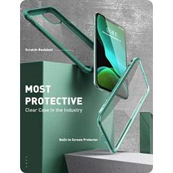 i-Blason Ares Case for iPhone 11 6.1 inch (2019 Release), Dual Layer Rugged Clear Bumper Case with Built-in Screen Protector (Mint Green)