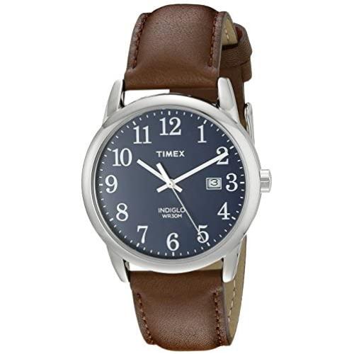 Timex Mens Easy Reader Leather Strap 38mm Watch