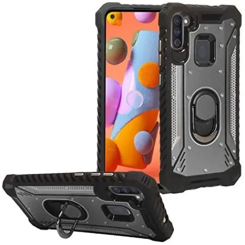CELZEN - for Samsung Galaxy A11 (SM-A115) - Aluminum Metal Phone Case with Stand - ZY0 Gray CELZEN - for Samsung Galaxy A11 (SM-A115) - Aluminum Metal Phone Case with Stand - ZY0 Gray