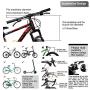 AceList Black Bicycle Basket Front Baskets Picnic, Pet Cat Dog Carrier Basket Shopping Bag, Folding Detachable Removable Easy Install Quick Released & Bonus Cell Bicycle Phone Mount