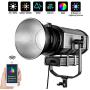 GVM RGB Video Lighting - 150W LED Video Light Kit 8 Modes of Scenes Lighting Video LED Studio Light Dimmable Bi-Color Daylight Balanced Continuous Output Lighting for YouTube/Studio/Interview