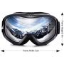 Juli Ski Goggles,Winter Snow Sports Snowboard Goggles with Anti-Fog UV Protection Double Lens for Men Women & Youth Snowmobile Skiing Skating