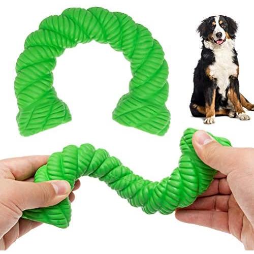 EXPAWLORER Dog Chew Toys for Aggressive Chewers - Indestructible Dog Dental Toy for Medium Large Breeds, Tough Rubber Pet Toy for Puppy Small Doggy Training, Non-Toxic & Durable