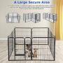 Pet Playpen 8 Panel 40 inch Indoor & Outdoor Folding Metal Exercise Pen & Pet Playpen Puppy Cat Exercise Fence Barrier Playpen Kennel