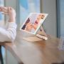 Cell Phone Stand for Desk, YOSHINE Portable Cell Phone Holder Adjustable Tablet Stand Aluminum Stand Holder Cradle Charging Dock for Nintendo Switch All Smartphones and Tablets (4-13") - Gold