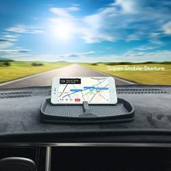 Anti-Slip Cell Phone Pad Universal for Car Dashboard Non-Slide Silicone Rubber Gel Mat Cell Phone Holder for Smartphone X/8/7 Plus Galaxy Note 8 S9 S8 Plus or GPS Devices Sunglasses Cards Coins