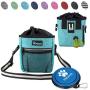 PetAmi Dog Treat Pouch | Dog Training Pouch Bag with Waist Shoulder Strap, Poop Bag Dispenser and Collapsible Bowl | Treat Training Bag for Treats, Kibbles, Pet Toys | 3 Ways to Wear